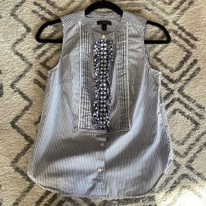 J crew Striped Button Down Tank, Size 00